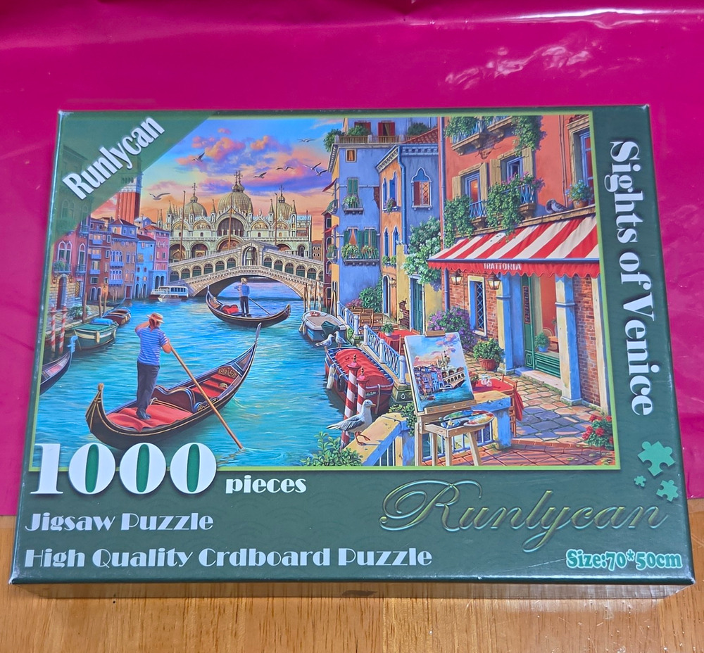 Runlycan 1000 Piece Puzzle "Sights of Venice" Cardboard 70x50cm